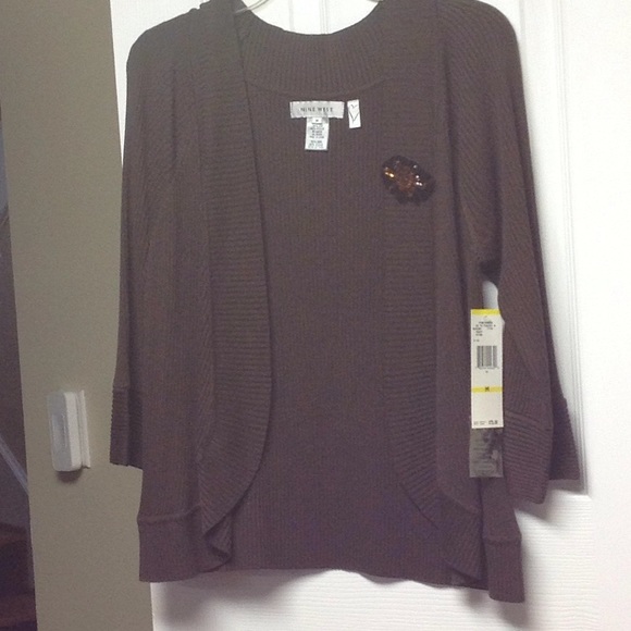Nwt Brown Nine West Sweater 